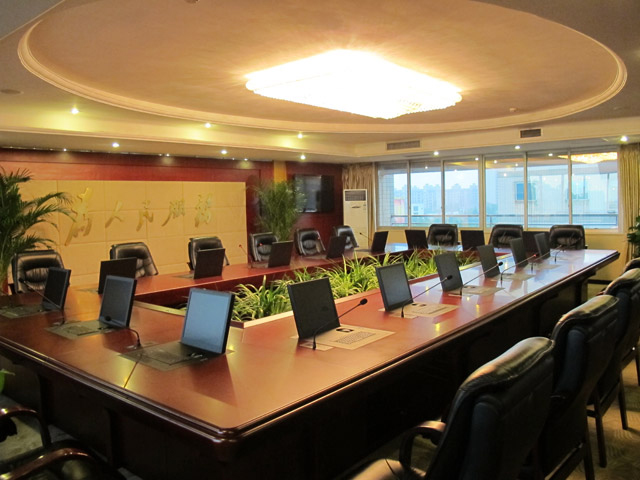 Main conference room of Meishan municipal government